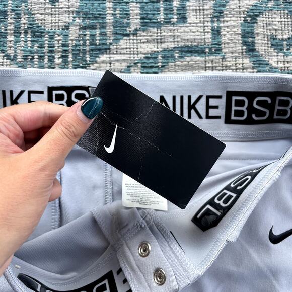 Nike BSBL Men's Gray Dri-FIT Baseball Knickers Cropped Pants - Size L - Picture 6 of 10